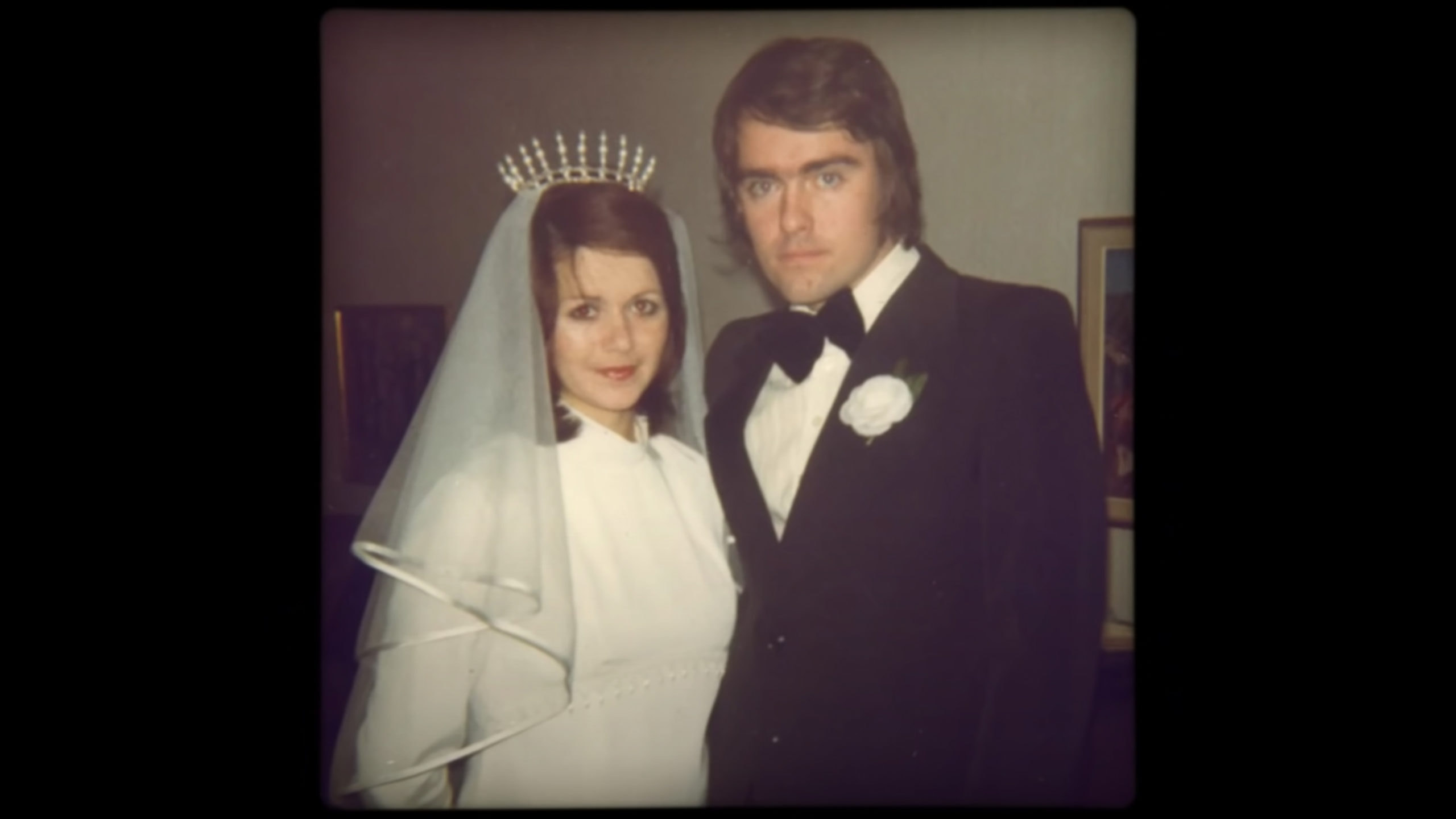 Vintage wedding photo of the Bride and Groom