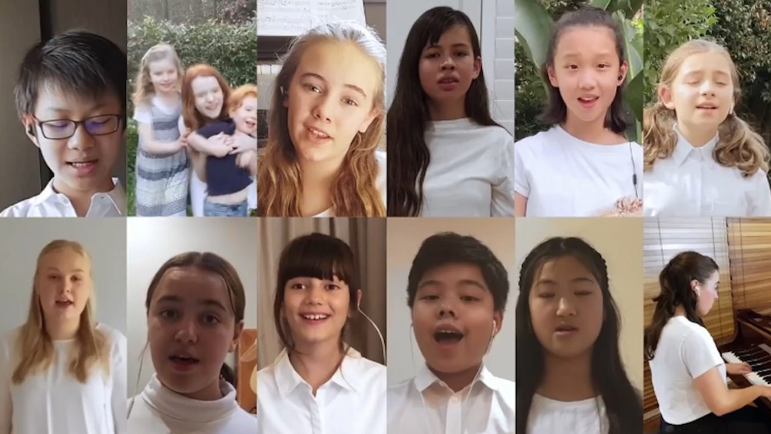 Kids singing on live stream